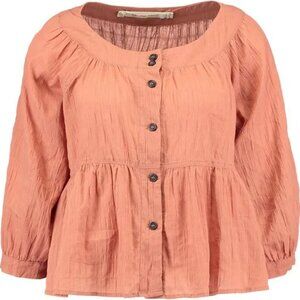 Free People We The Free Sea to Shore Peasant Blouse Size XS